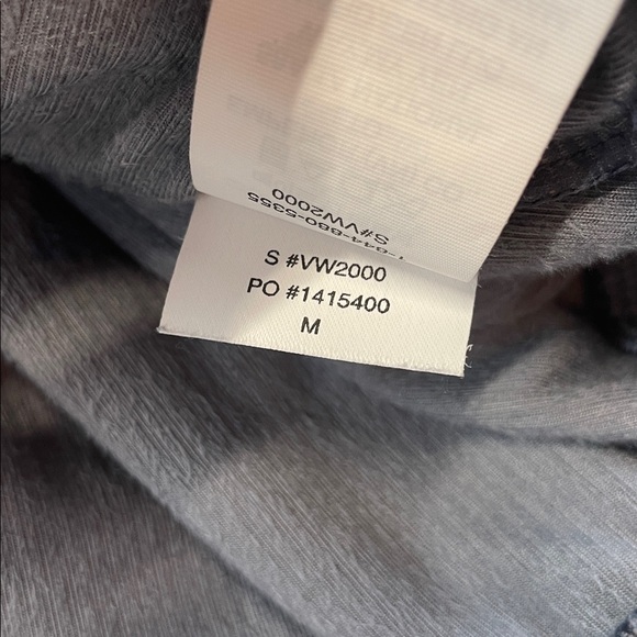 Vuori Ribbed Velour Half Zip Hoodie Blue Gray Cropped Women Sz Medium - Picture 7 of 7